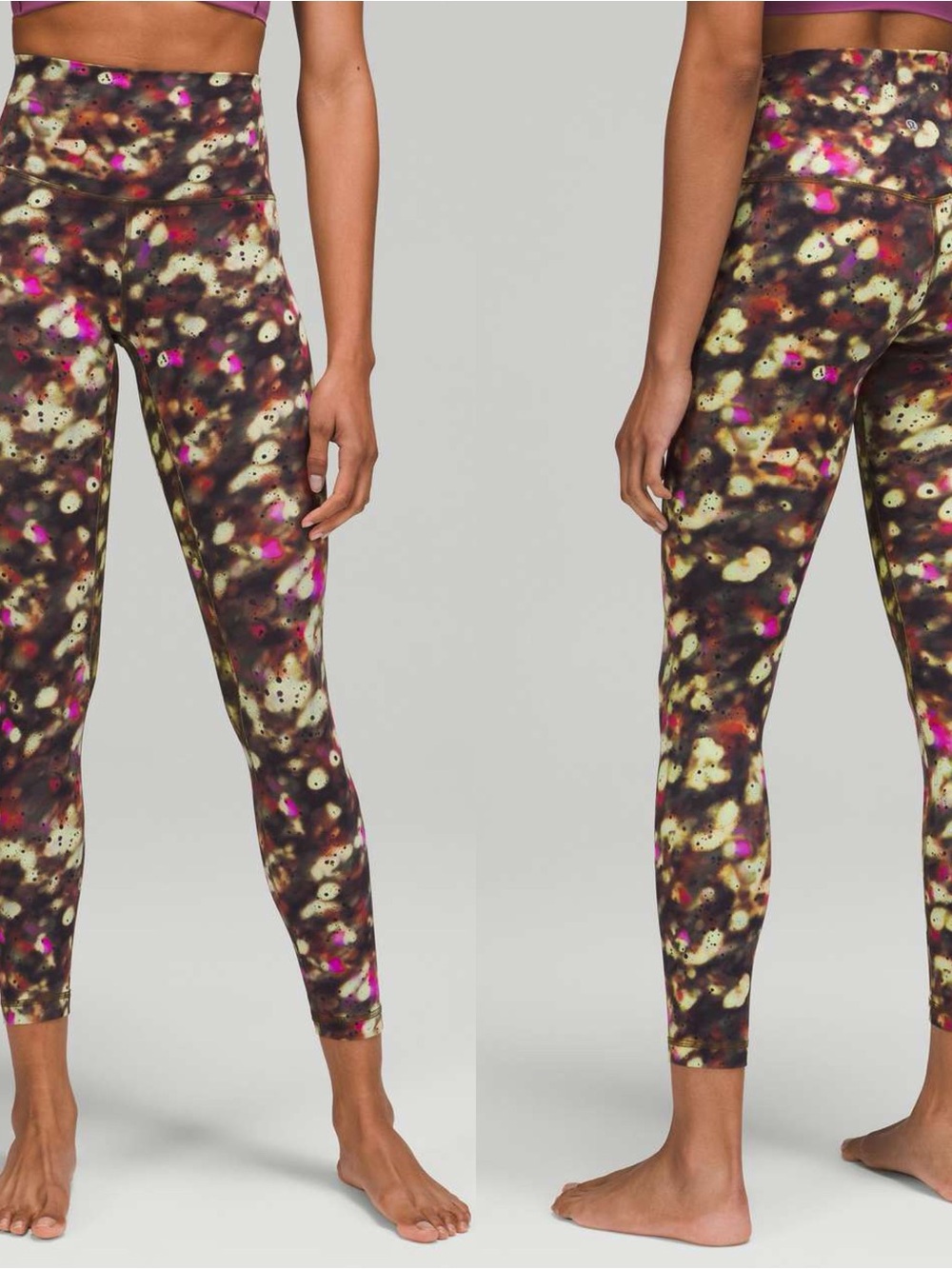 Lululemon Align High-Rise Pant Sz 8/25" In Soft Focus Splatter Green Multi